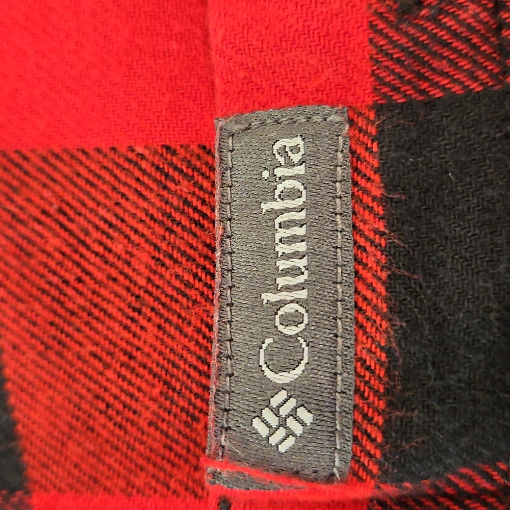 EUC Columbia Men's Red Buffalo Check Flannel Shirt - Sz XL - Picture 2 of 9